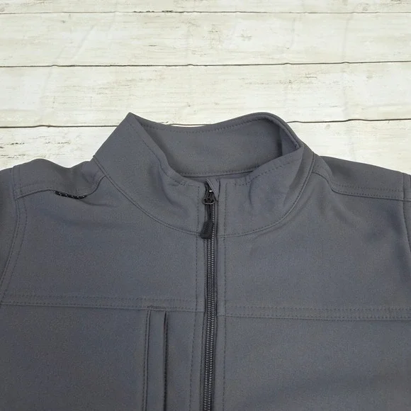 Carhartt Jacket Mens L Gray Modern Fit Full Zip Fleece Scrub Jacket - Picture 3 of 11